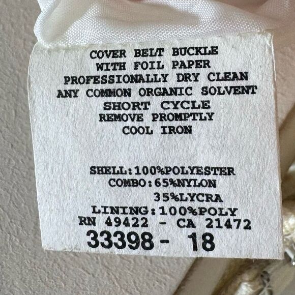 Vintage Gunne Sax Jessica McClintock Y2K 90's Cream Strapless Cocktail Dress 3US - Picture 4 of 8